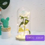 Rosa 24k con tira de luz parpadeante